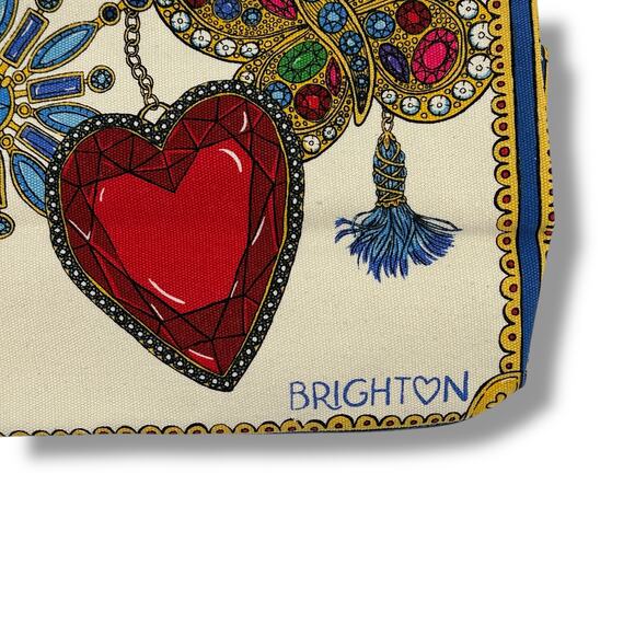 Brighton Glitterling Love Jewel Charm Print Canvas Tote Bag - Picture 5 of 9